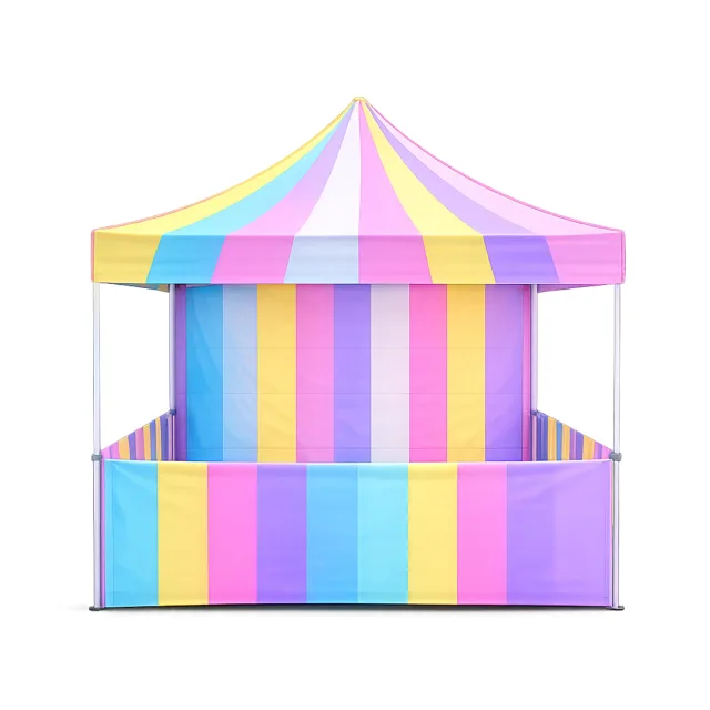 Pastel Striped Carnival Booth