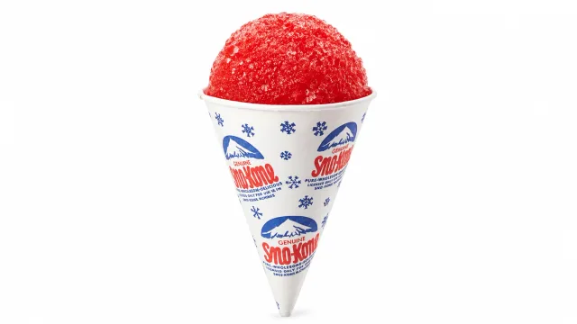 snow cone in white Snow cone cup for carnival concession rental