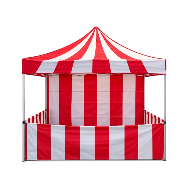 Red Striped Booth