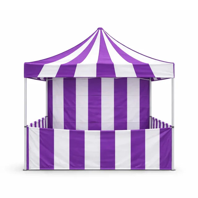 Purple Striped Carnival Booth