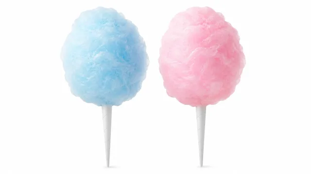 Blue and pink cotton candy for carnival event