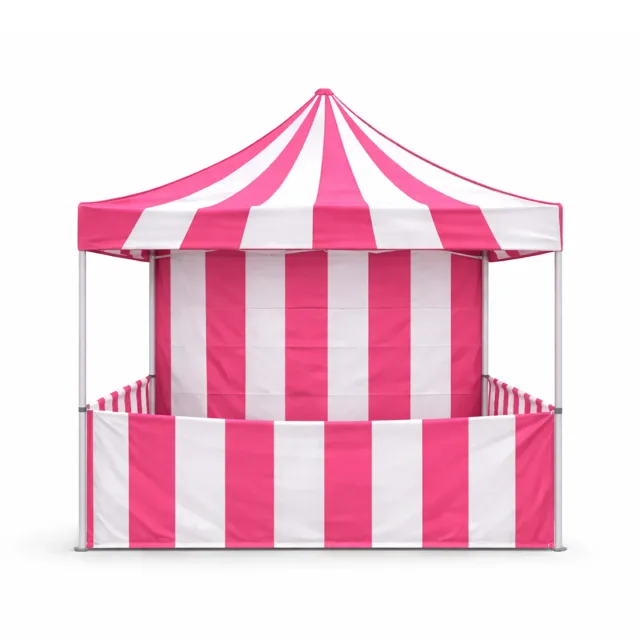 Pink Striped Carnival Booth