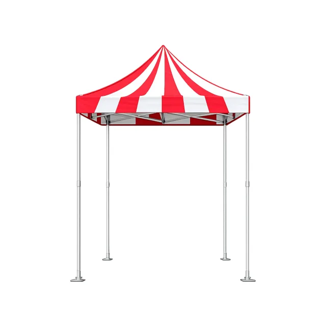 5 x 5 ft Red Striped Carnival Booth
